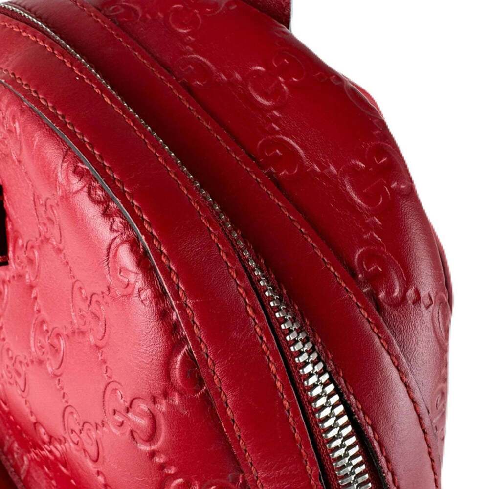 GUCCI Red Leather Backpack - Picture 7 of 14